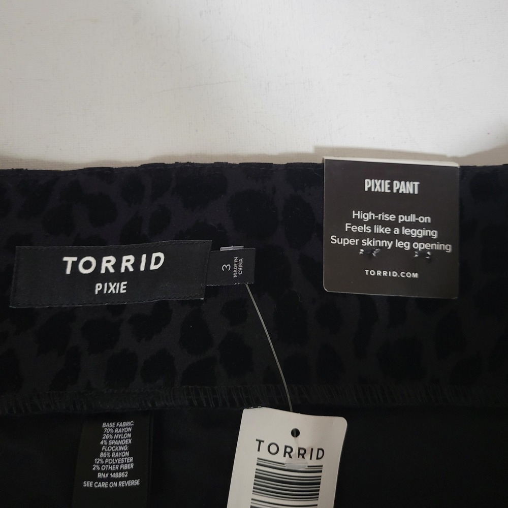 NEW Torrid Pixie Flocked Leopard Skinny Pants Wom… - image 7